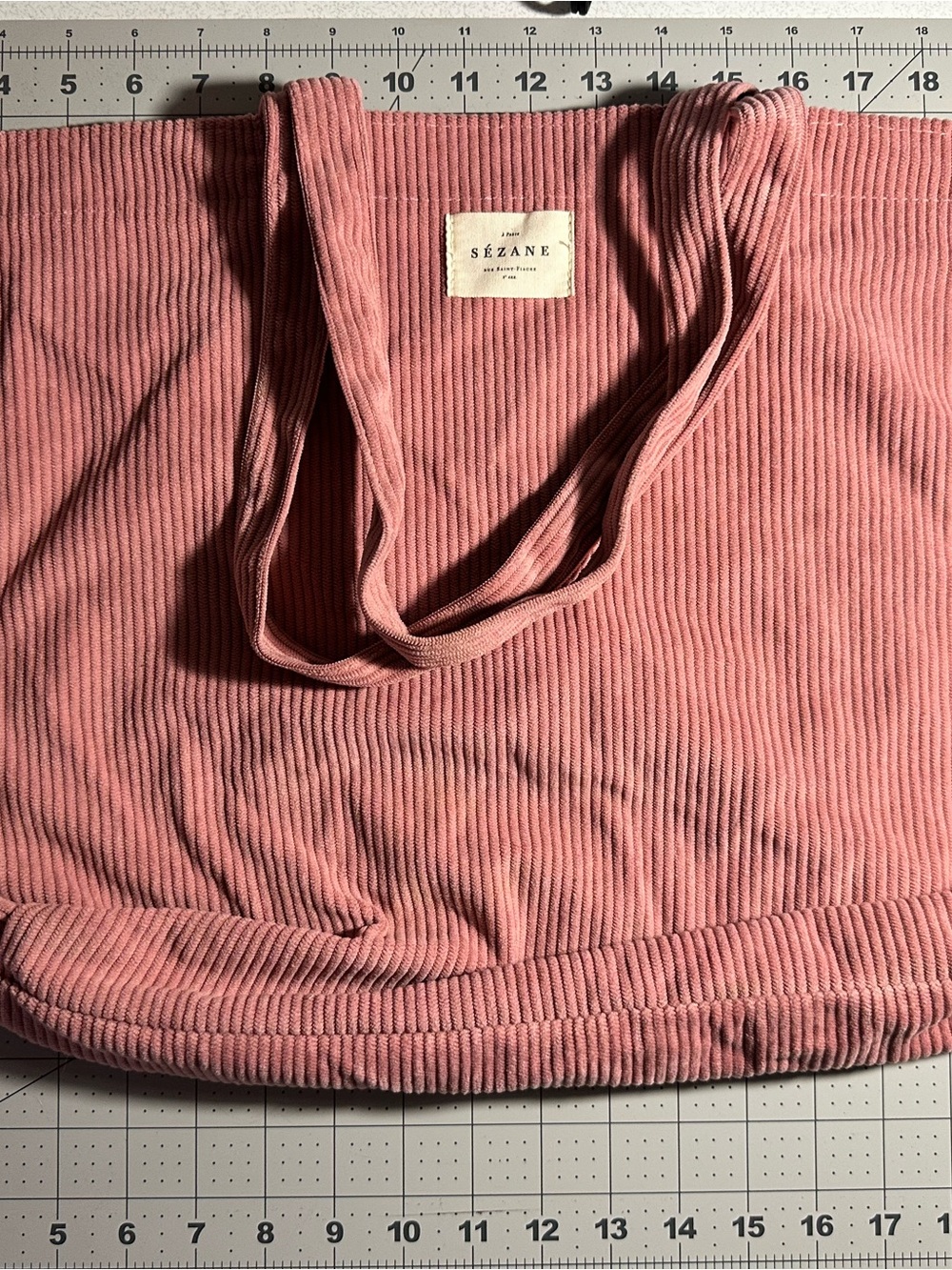Pink Corduroy Sezane Purse